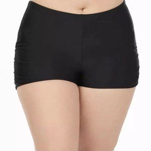 JCP Boutique Plus Black Boy Short Swim Bottoms